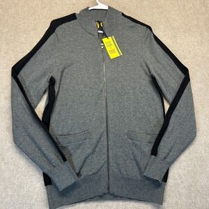 Five Four x Poggy Cascade Cardigan Sweater Men's S Heather Charcoal Full Zip NEW